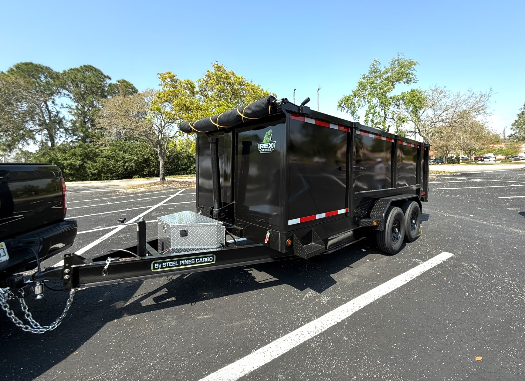 True Haul Trailers LLC 7x16 dump trailer available for rent in Miami FL